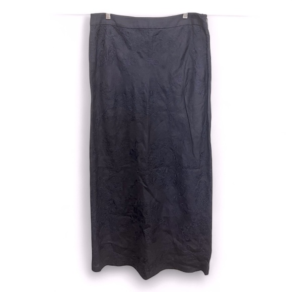 Brooks Brothers Embroidered Linen Maxi Skirt size 12 - Picture 1 of 12